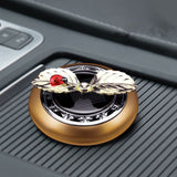 Car Perfume Ornaments Creative Solar Rotation Leaf Car Aromatherapy Air Fresher Alloy Fragance Diffuser Car Decoration
