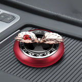 Car Perfume Ornaments Creative Solar Rotation Leaf Car Aromatherapy Air Fresher Alloy Fragance Diffuser Car Decoration