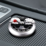 Car Perfume Ornaments Creative Solar Rotation Leaf Car Aromatherapy Air Fresher Alloy Fragance Diffuser Car Decoration